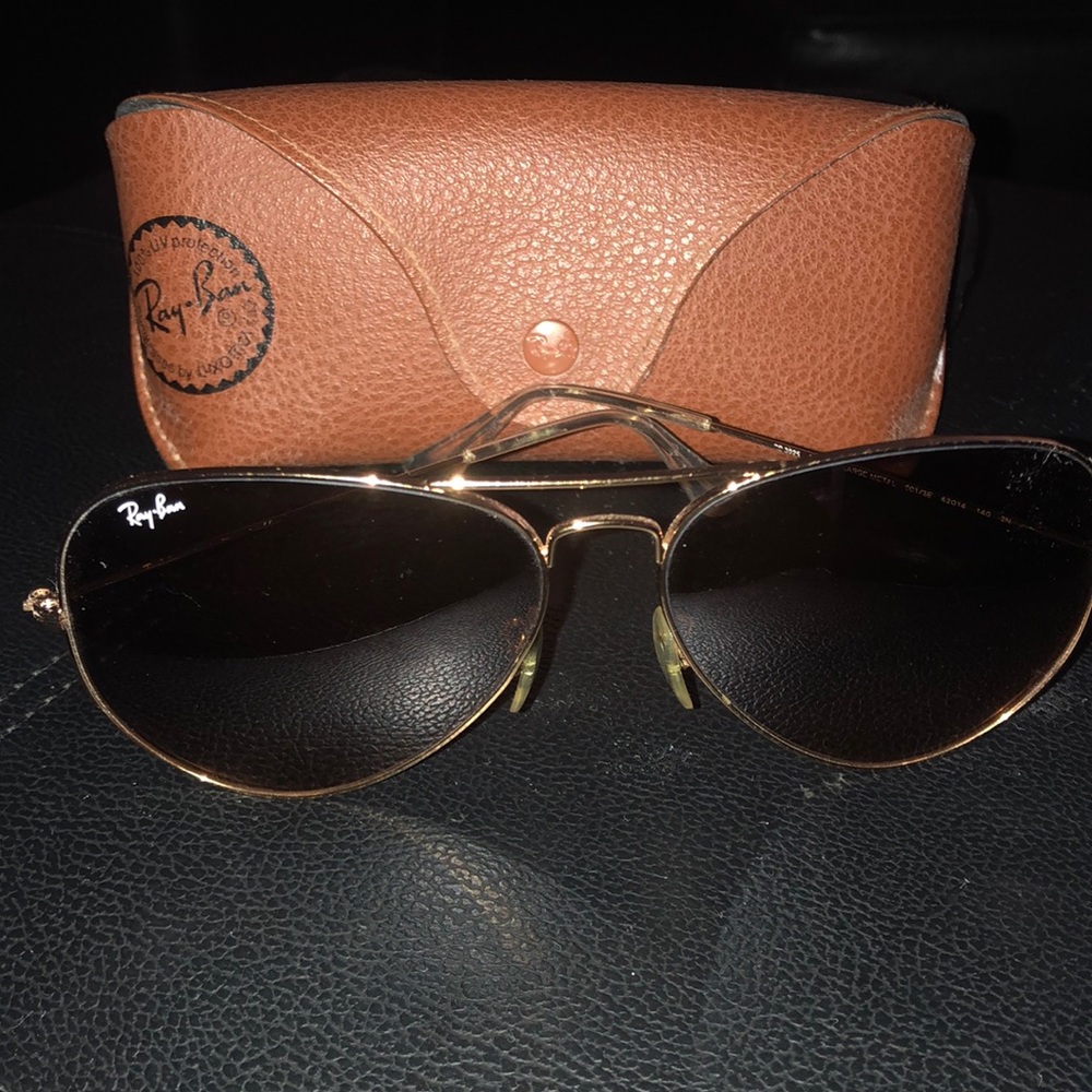 Gold frame ray bans